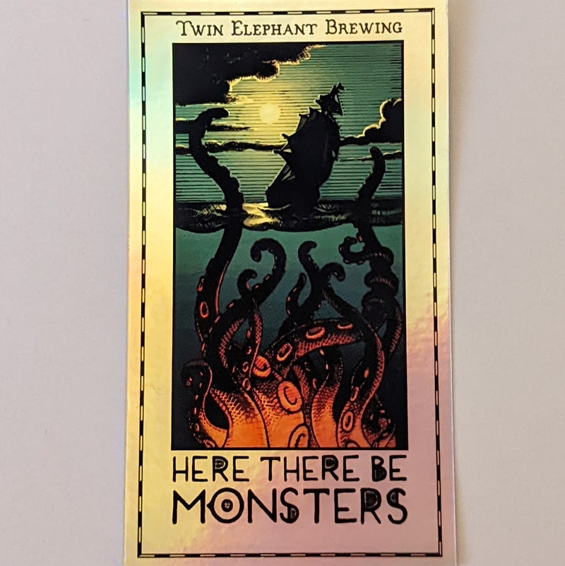 there be monsters here Stickers